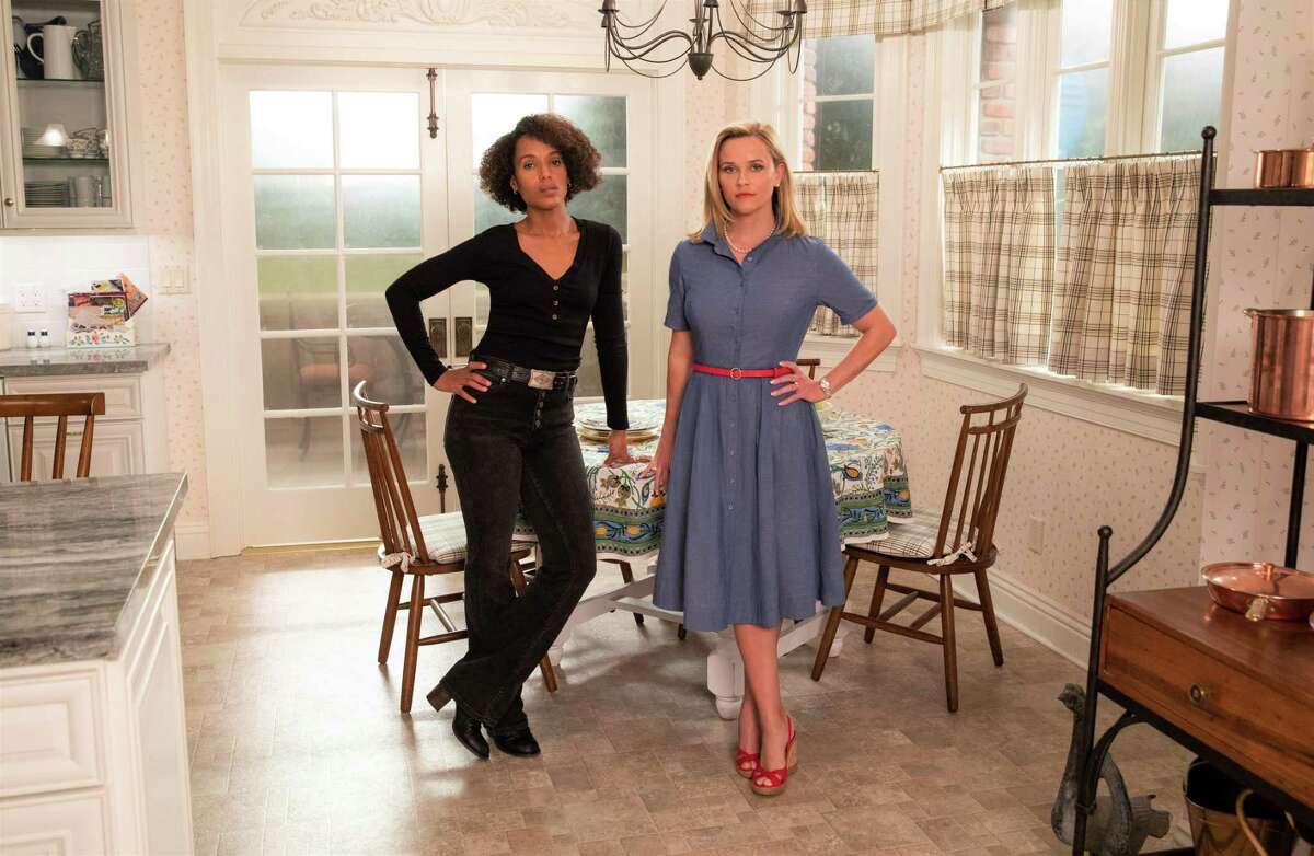 Reese Witherspoon and Kerry Washington as Elena Richardson and Mia Warren in Hulu's 'Little Fires Everywhere.'