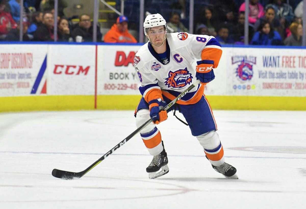 Sound Tigers captain Kyle Burroughs was traded to Colorado on Sunday for left winger A.J. Greer.