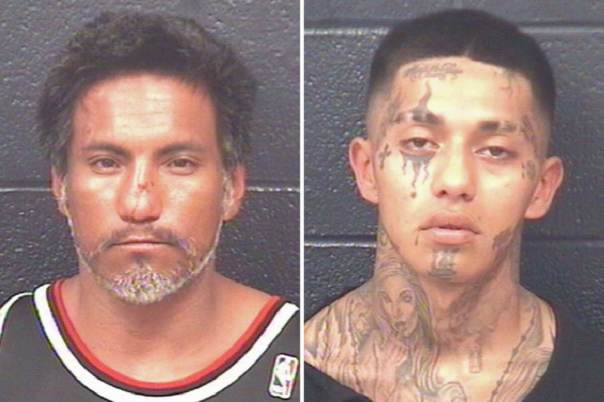 Two men have been arrested in connection with a vehicle pursuit that ended at the AutoZone on San Bernardo Avenue.