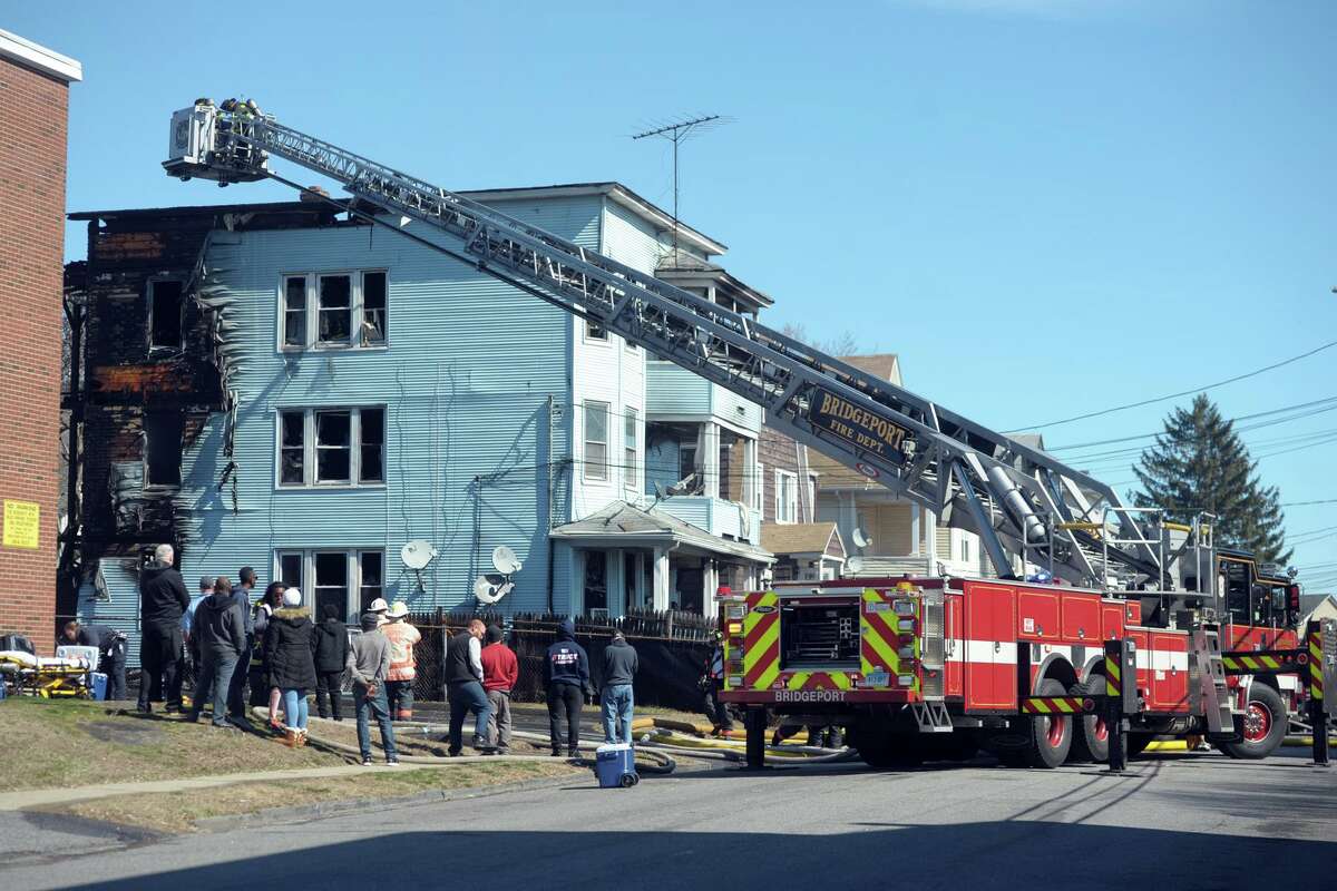 The Bridgeport Fire Department on the scene following a fire in a multi-family home on Hansen Ave., in Bridgeport, Conn. March 5th, 2020.