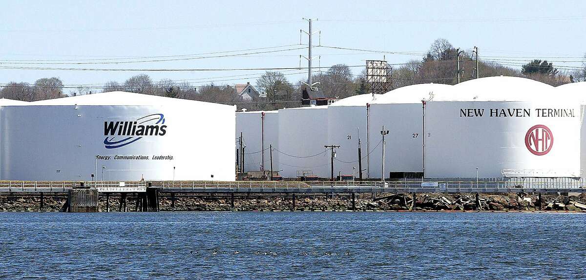 Natural-gas storage tanks at the Williams Energy Partners terminal at New Haven, Connecticut, are pictured on Monday, April 21,Natural-gas storage tanks at the Williams Energy Partners terminal at New Haven, Connecticut.