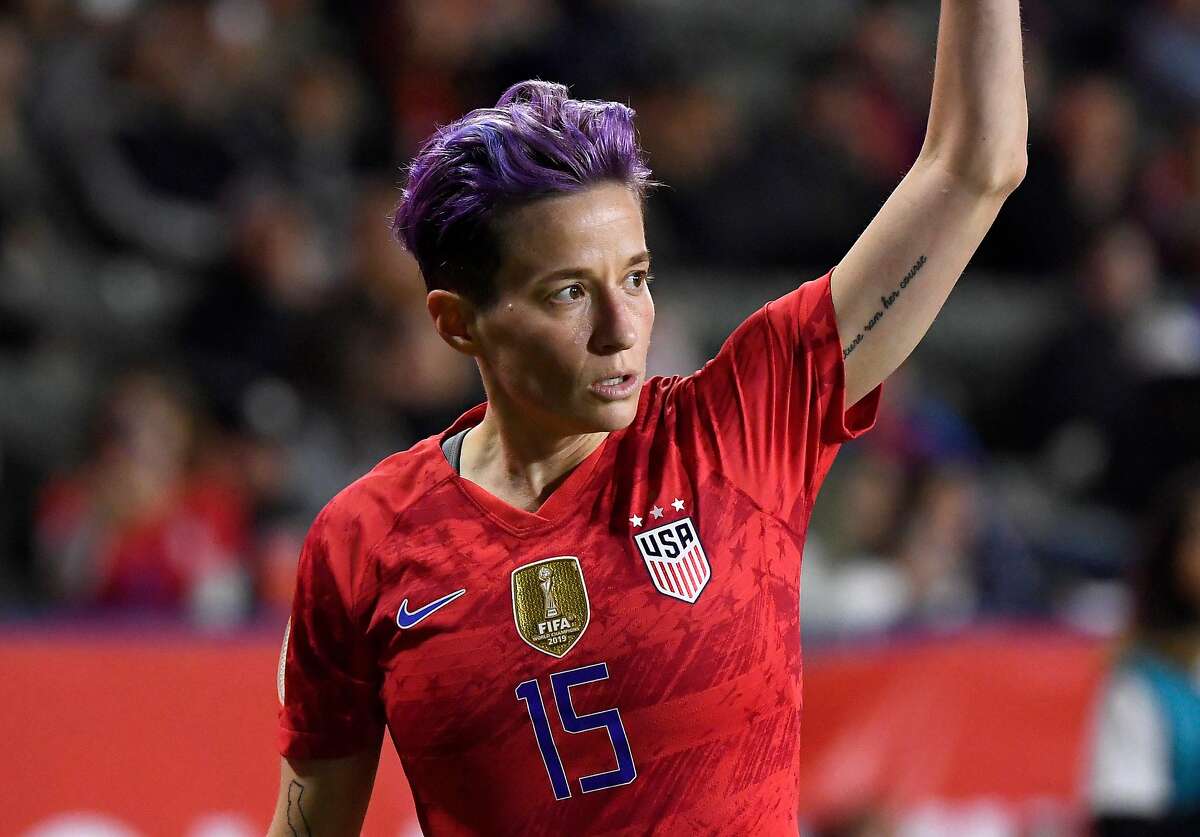 Megan Rapinoe #15 of the United States takes a corner kick during the 2020 CONCACAF Women's Olympic Qualifying against Mexico at Dignity Health Sports Park on Feb. 7, 2020 in Carson, Calif.