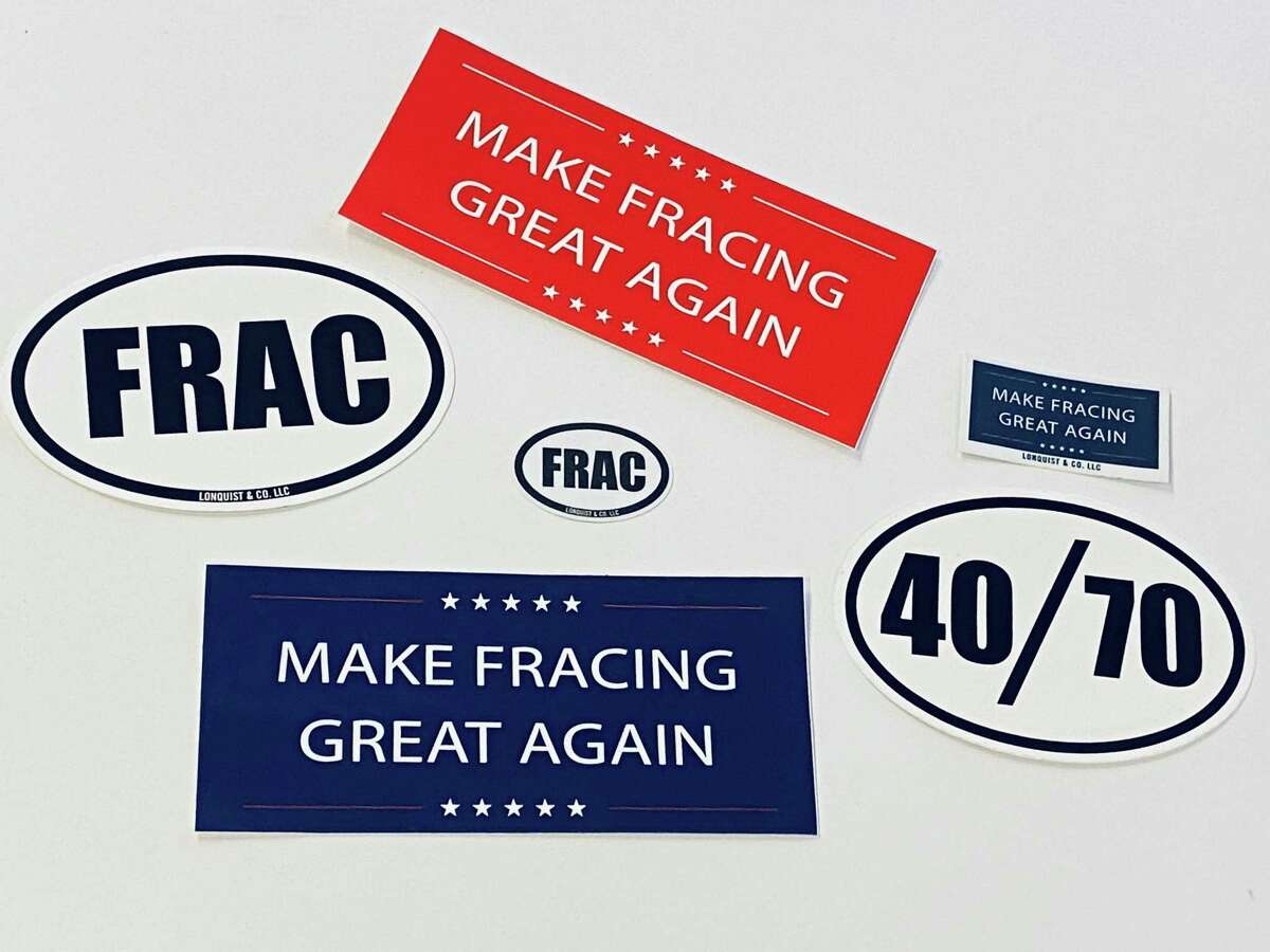 Austin frac sand and engineering firm Lonquist & Co. made a series of oil and natural gas industry bumper stickers.