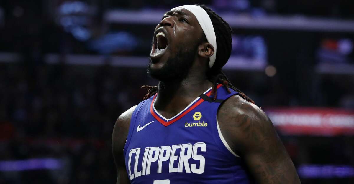LOS ANGELES, CALIFORNIA - FEBRUARY 22: Montrezl Harrell #5 of the LA Clippers reacts during the fourth quarter in a game against the Sacramento Kings at Staples Center on February 22, 2020 in Los Angeles, California. The Kings won 112-103. NOTE TO USER: User expressly acknowledges and agrees that, by downloading and or using this Photograph, user is consenting to the terms and conditions of the Getty Images License Agreement. (Photo by Katelyn Mulcahy/Getty Images)