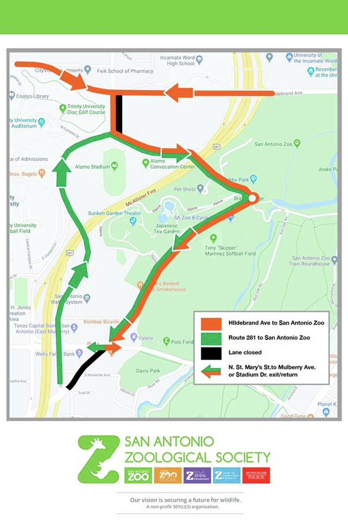 In an effort to ease the traffic problems around Brackenridge Park for spring break, the San Antonio Zoo and the city have created a new traffic plan for the area.
