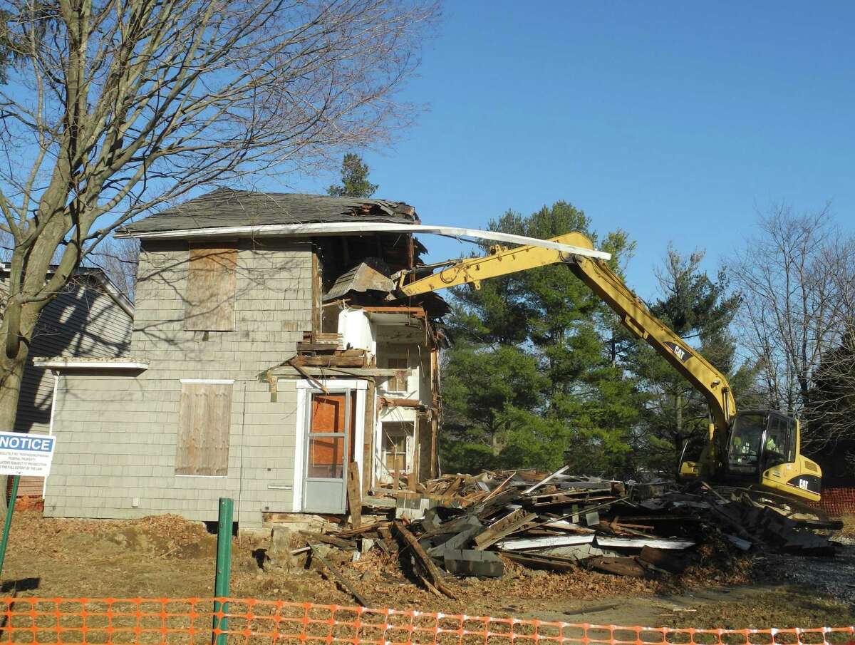 A house on Catoonah Street in Ridgefield was demolished in 2016. On Wednesday, Ridgefield voters approved an ordinance to delay demolition of historic houses by lat least 90 days.