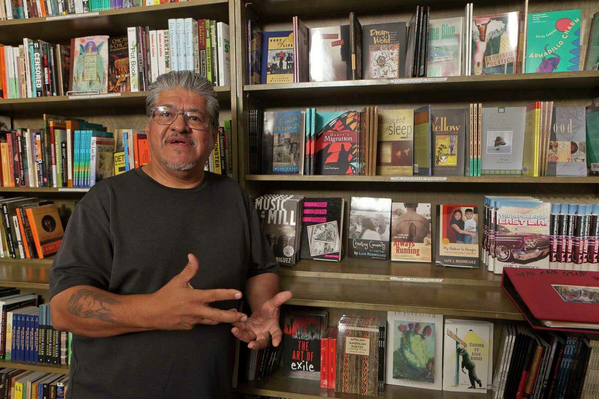 Luis J. Rodriguez, who just published the essay collection “From Our Land to Our Land,” is scheduled to take part in “A Celebration of the Alebrijes de San Antonio” at the AWP Conference.