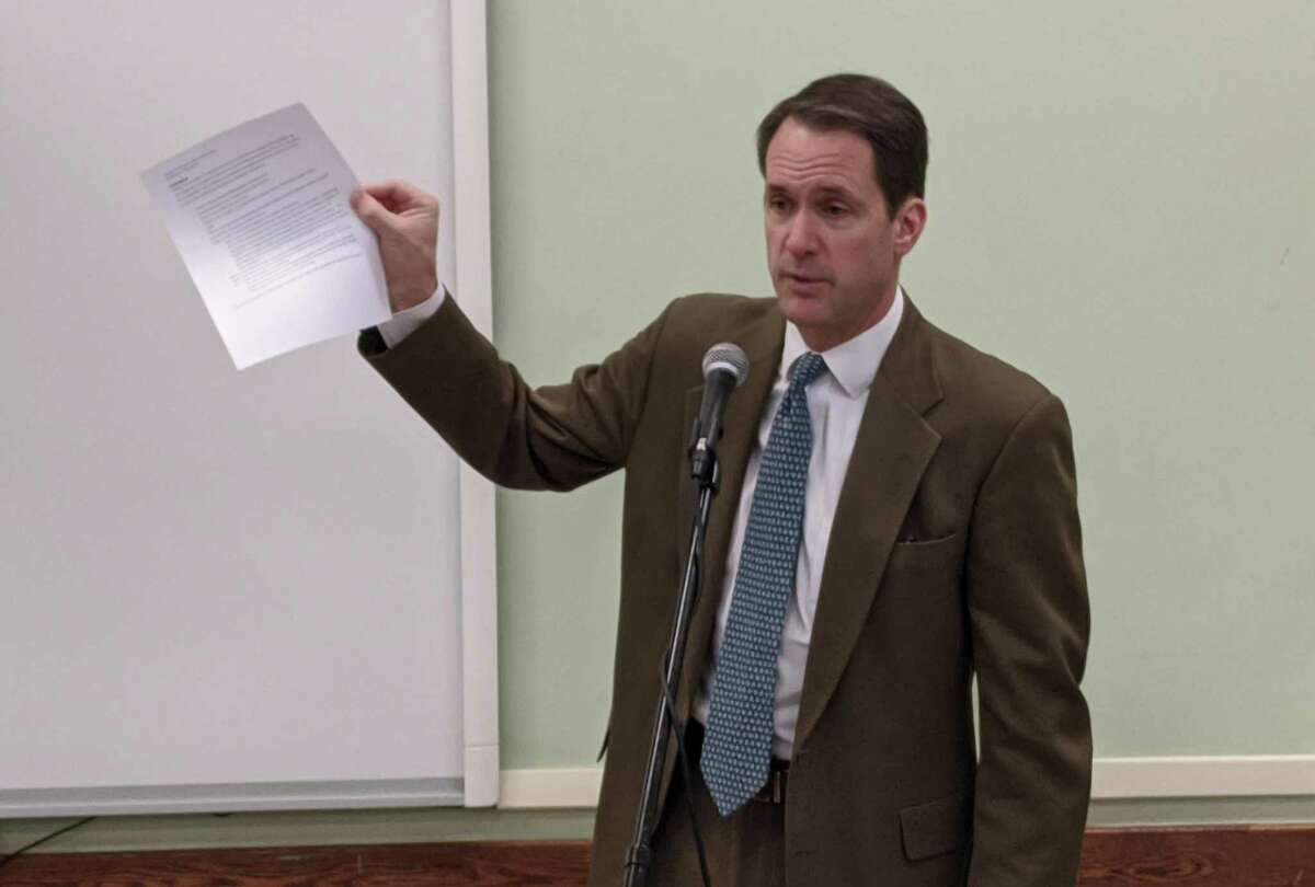U.S. Rep. Jim Himes spoke Friday morning at the Greenwich Senior Center about the likelihood of people in Connecticut testing positive for coronavirus. He said that people should not panic and urged people to take precautions like avoiding handshakes, not touching your face and washing your hands thoroughly. He left a sheet with precautionary safety tips for people to follow.