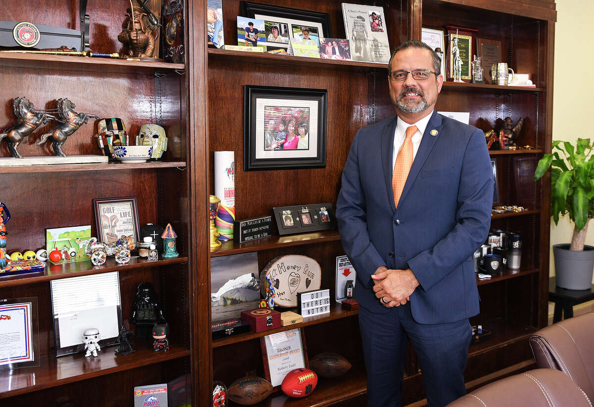 Newly selected City Manager Robert Eads poses for a photo in his office, Thursday, Mar. 5, 2020, at City Hall.