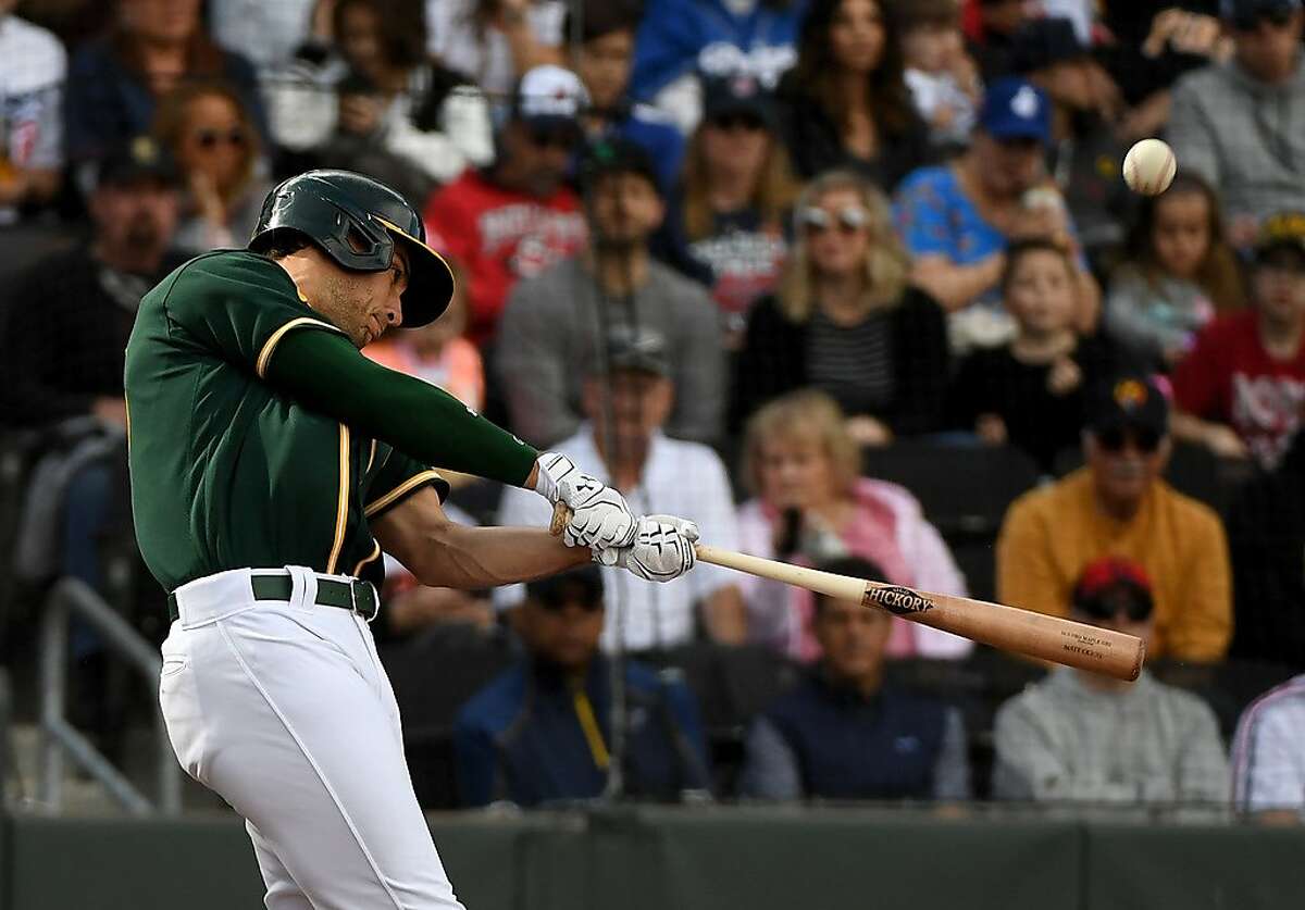 A's Matt Olson hits first spring home run after a slow start