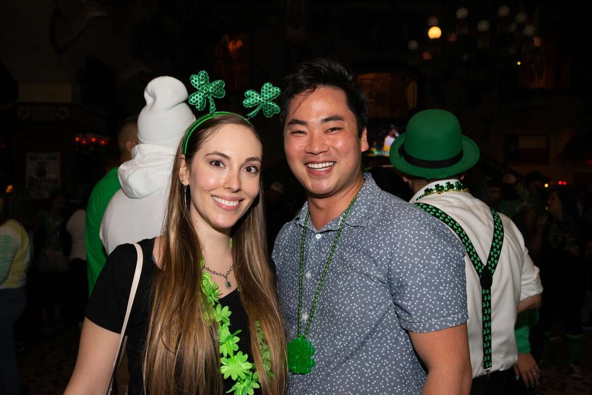 San Antonians made their way downtown to attend the First Friday Pub Run with the St. Patrick's theme on Friday, March 6, 2020.