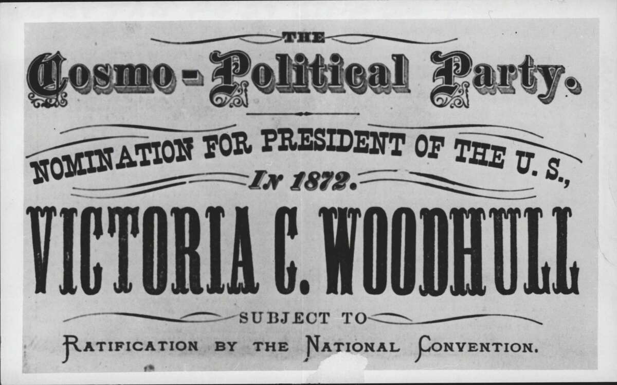 Political campaign literature for 1872 presidential election promoting the candidacy of Victoria Woodhull. October 24, 1972 (Times Union Archive)