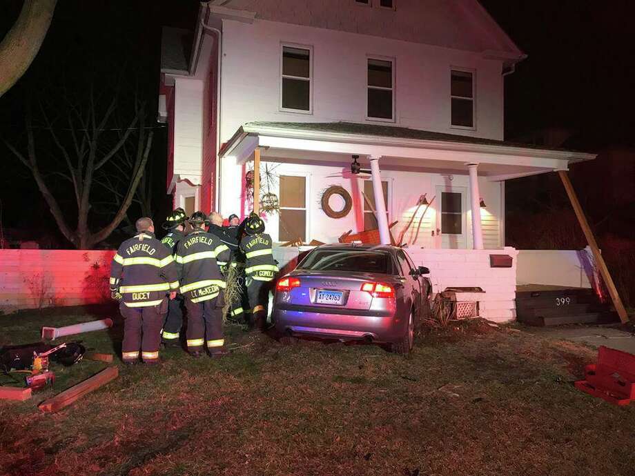 Fairfield Car crashes into porch Fairfield Citizen