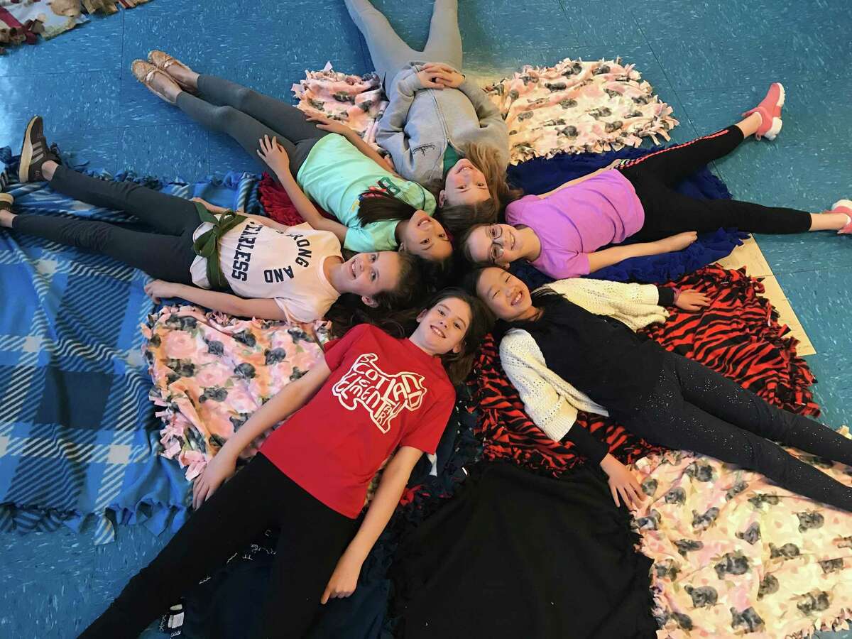 Scotland Elementary School’s Junior Girl Scout Troop #50296 members, Charlotte Collins, Ruby Weiner, Gaby Olkoskie, Georgia Anderson, Claire Yang and Isla Dougan. Missing from photo is troop member, Audrey Black.