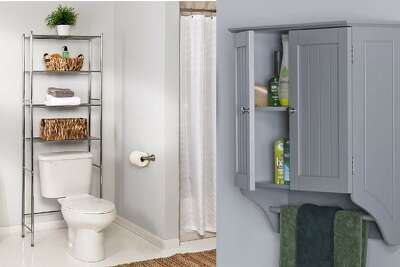 10 Above Toilet Storage Solutions For, Over The Toilet Shelves Ikea