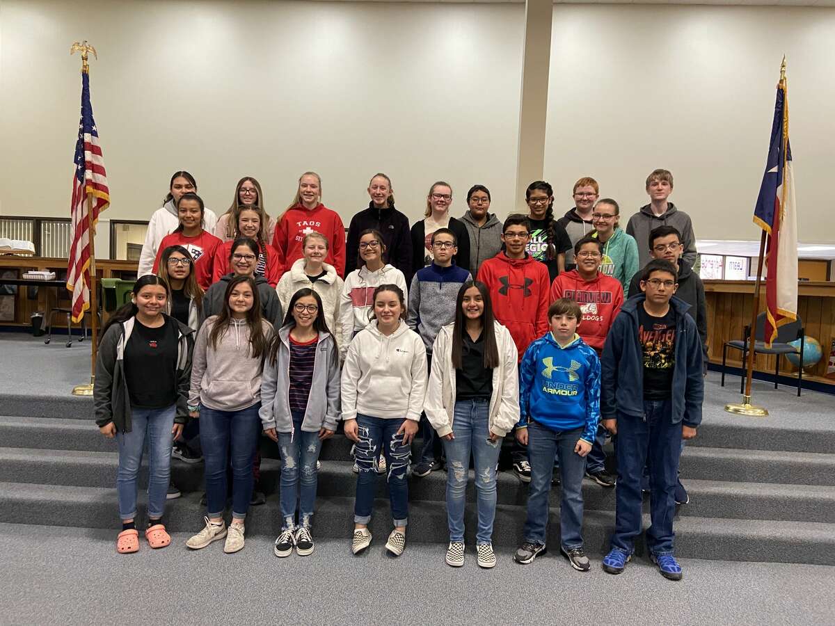 New inductees to the National Junior Honor Society for Plainview ISD 2019-2020