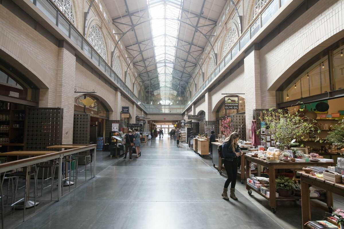 The Ferry Building was unusally quiet in San Francisco, Calif. on March 10, 2020. Because of coronavirus concerns, the streets in San Francisco were less crowded. Many employers encouraged workers to stay at home.