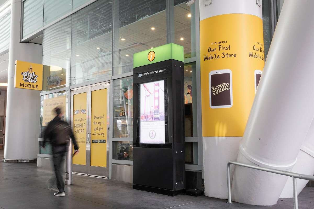 The first Philz Coffee mobile-only store is open at the Salesforce Transit Center, seen at�425 Mission St., Suite 143, San Francisco.