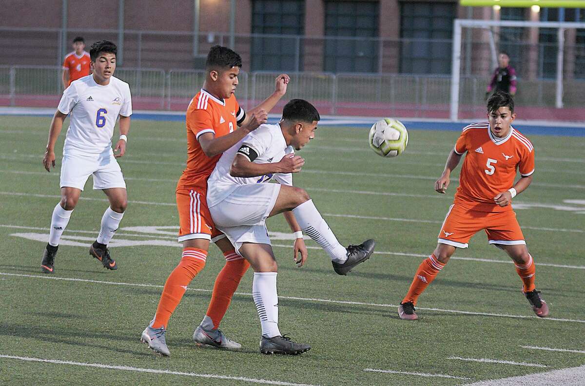 The United Longhorn and the LBJ Wolves boys soccer teams faced off at the UISD SAC Wednesday, March 11, 2020. LBJ is the defending district champion and is hoping to defend this season despite all of the issues with COVID-19.