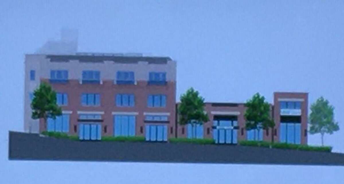 A rendering of a proposed structure on the Post Road in Cos Cob