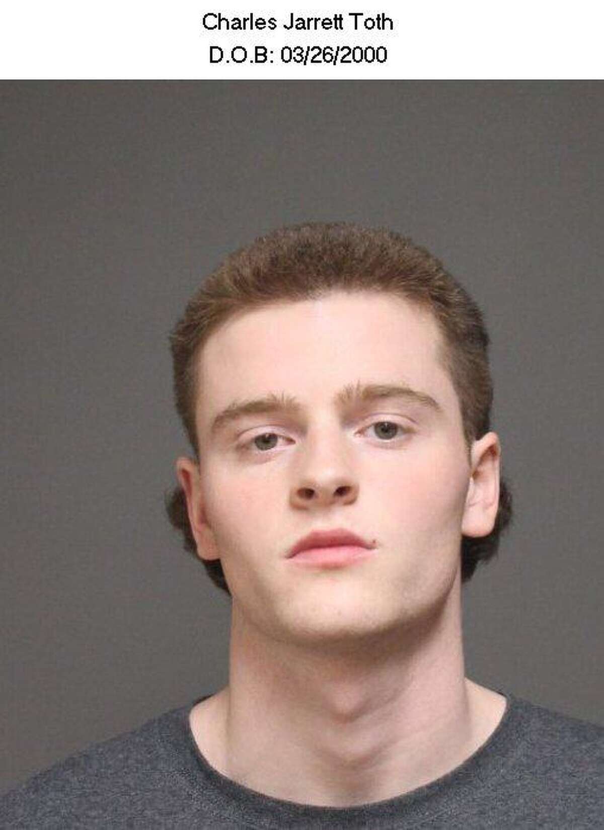 Charles Jarrett Toth, 19, who was charged with Violation of Protective Order, Strangulation First Degree, Unlawful Restraint First Degree, Threatening Second Degree and Disorderly Conduct on March 10.