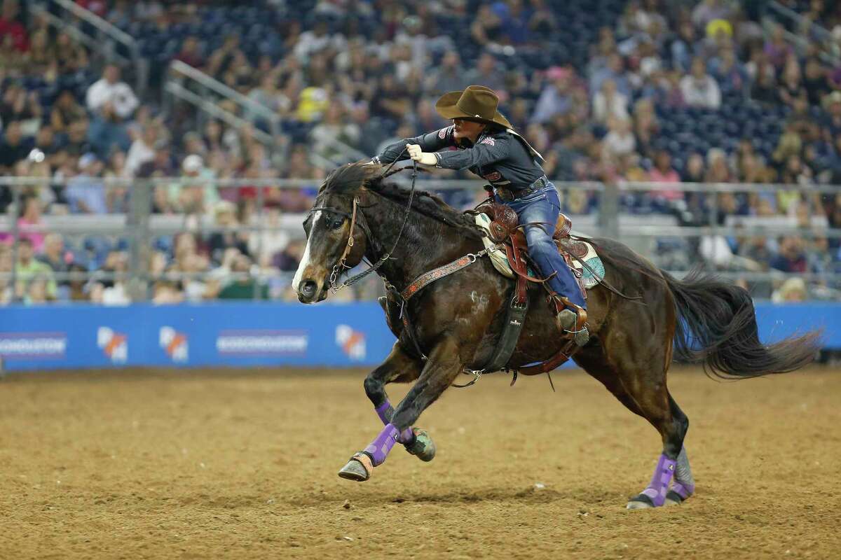 Jackie Ganter, shown in the 2018 rodeo, missed out on a chance at $50,000 when this year's event was canceled because of the coronavirus.