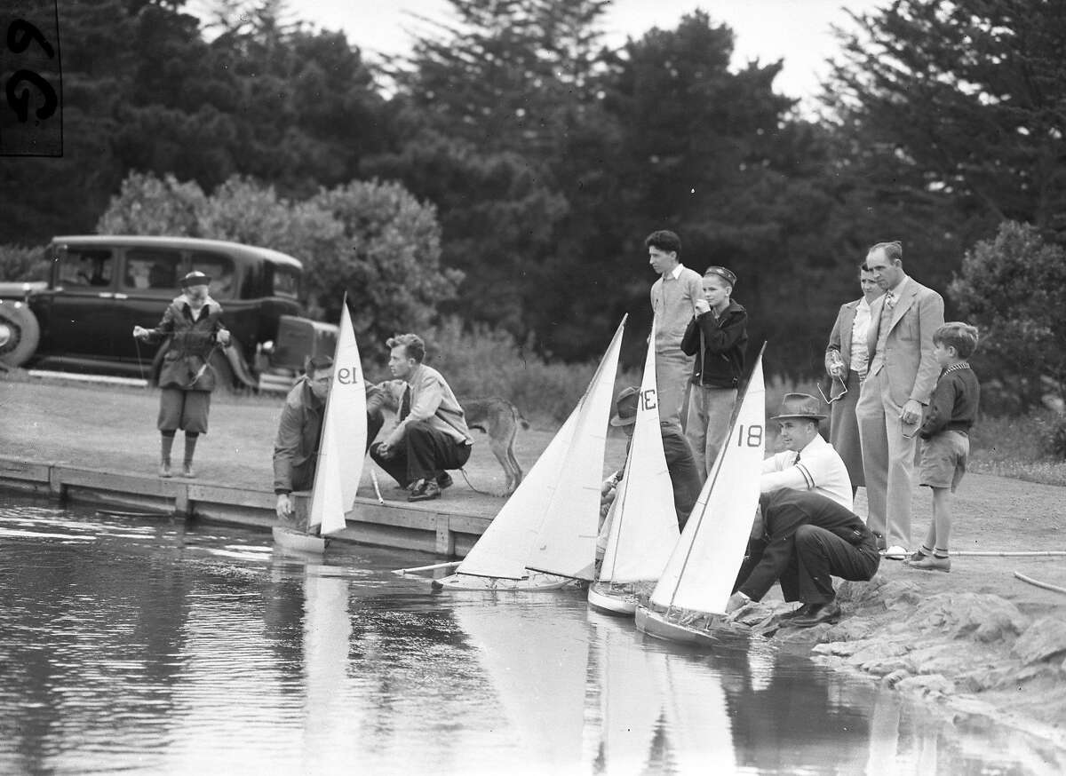1937年7月18日，金门公园斯普雷克尔斯湖上的帆船模型