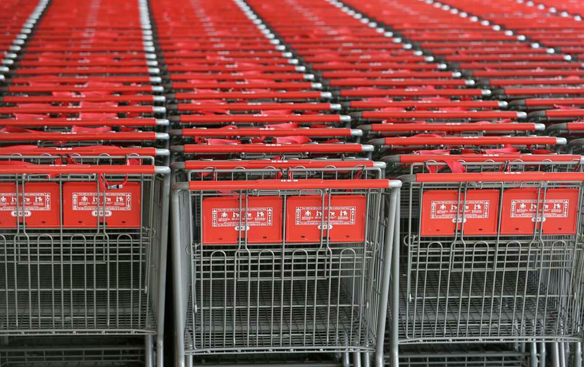 Rows of carts stand ready Tuesday, Aug. 8, 2017, at the soon-to-open H-E-B store at the intersection of Loop 1604 and Bulverde Road. The store is scheduled to open Friday.