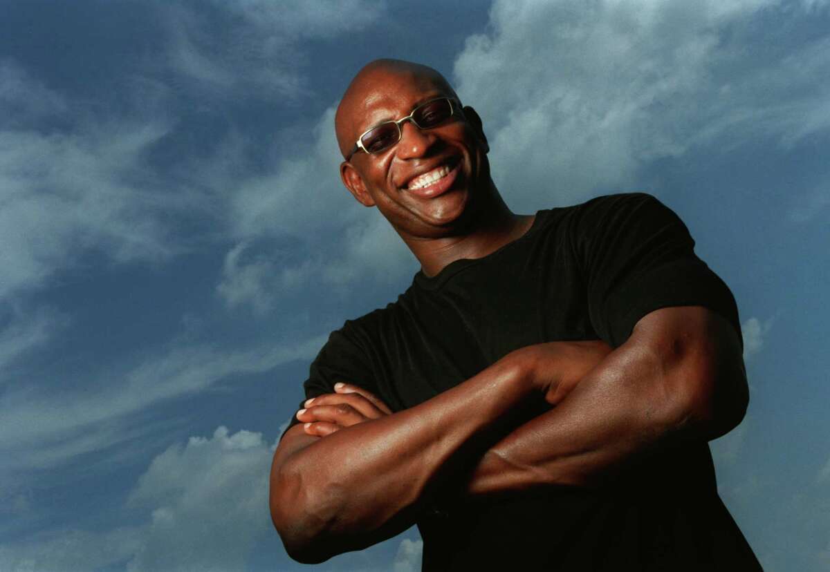 Former NFL star Eric Dickerson at Sealy High School in 1999.