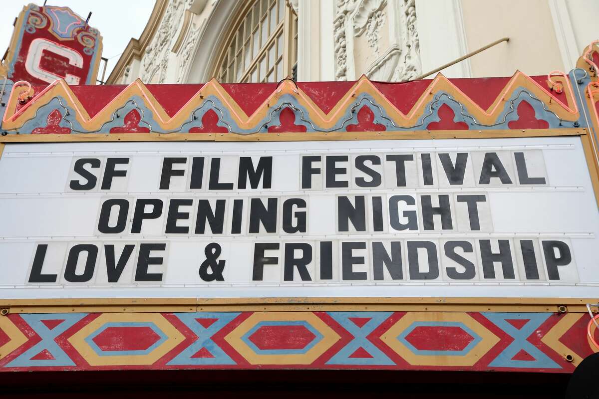 View of the marquee for the opening night of the 59th San Francisco International Film Festival at the Castro Theatre on April 21, 2016 in San Francisco.