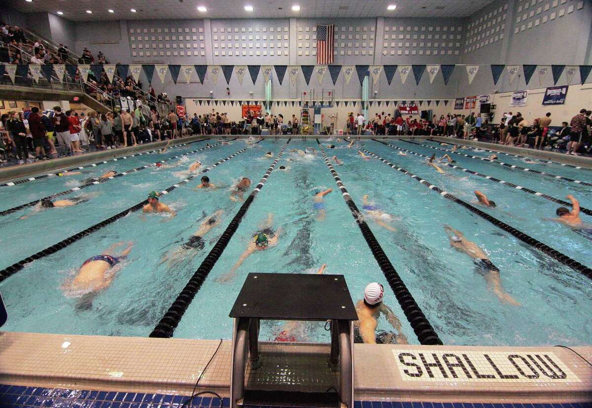 SCC Boys Swimming Championship action at Southern Connecticut State University in New Haven, Conn., on Wednesday Mar. 4, 2020.