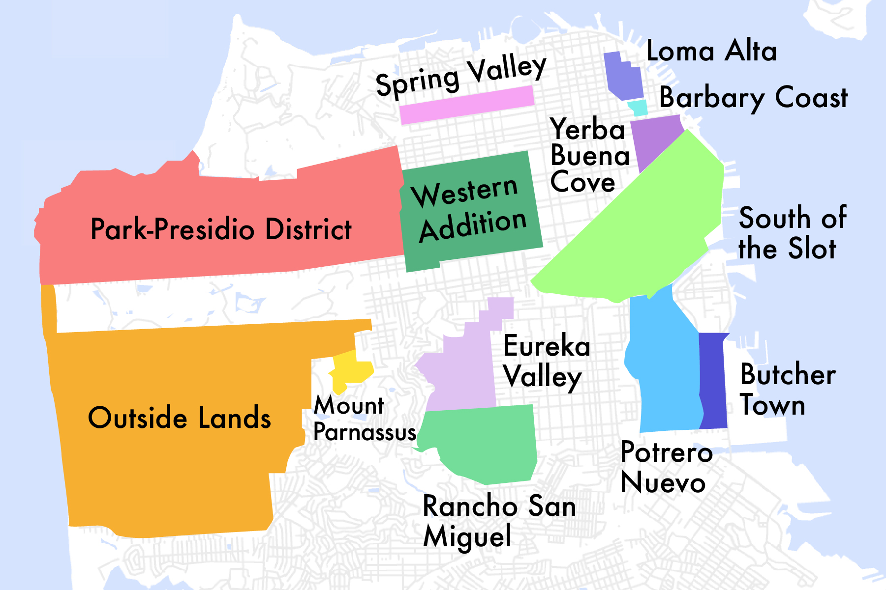 The Changing Neighborhood Names Of San Francisco
