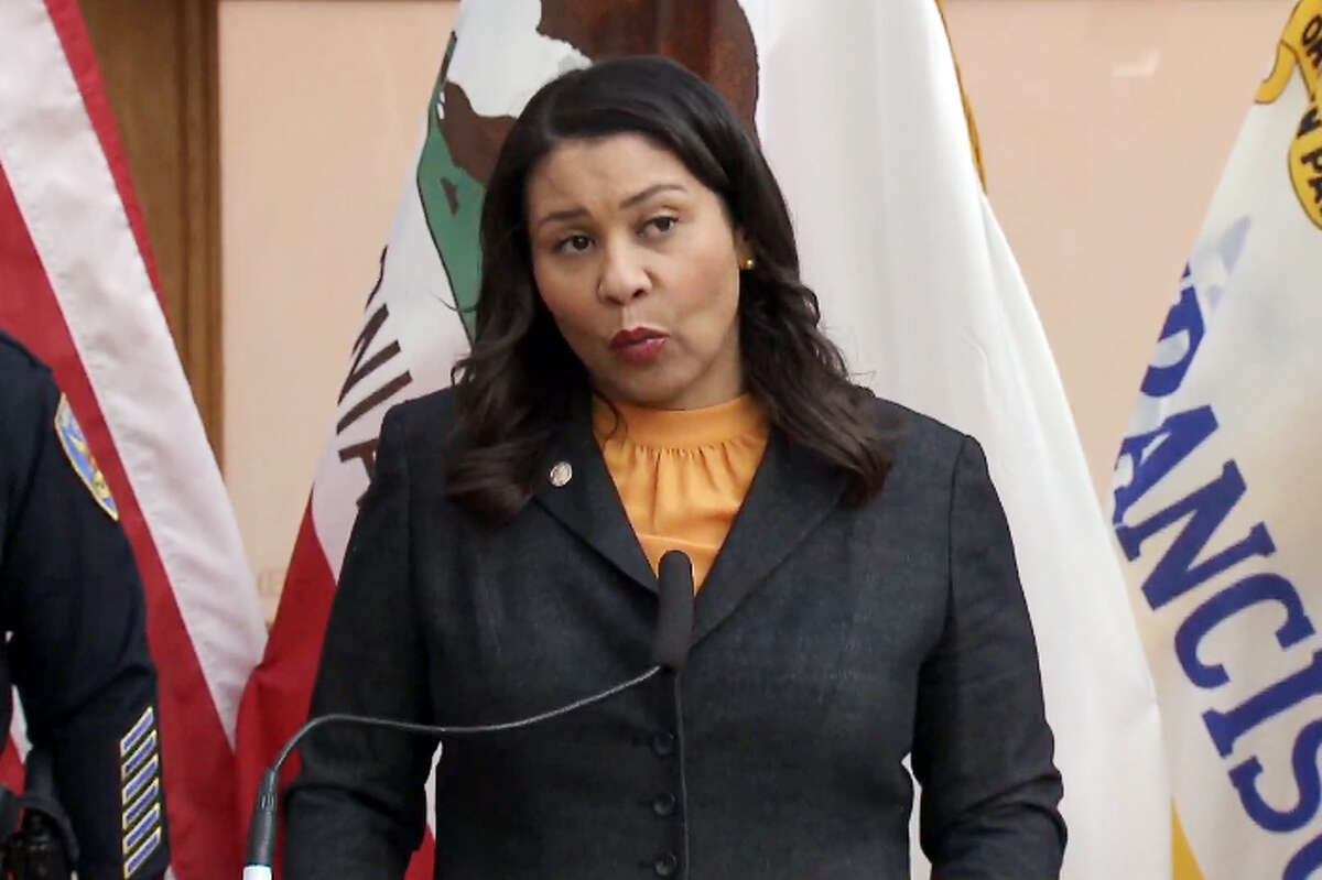 San Francisco Mayor London Breed announces a shelter-in-place order for the entire city amid coronavirus concerns on Monday, March 16, 2020.