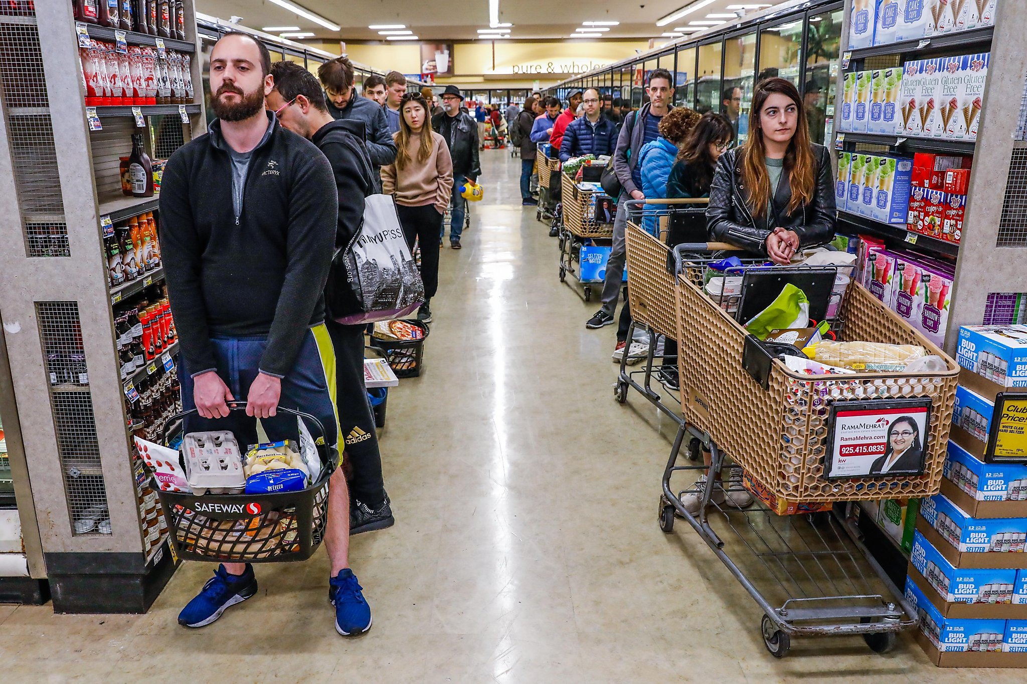 Bay Area grocers still have plenty of food. But be prepared to wait