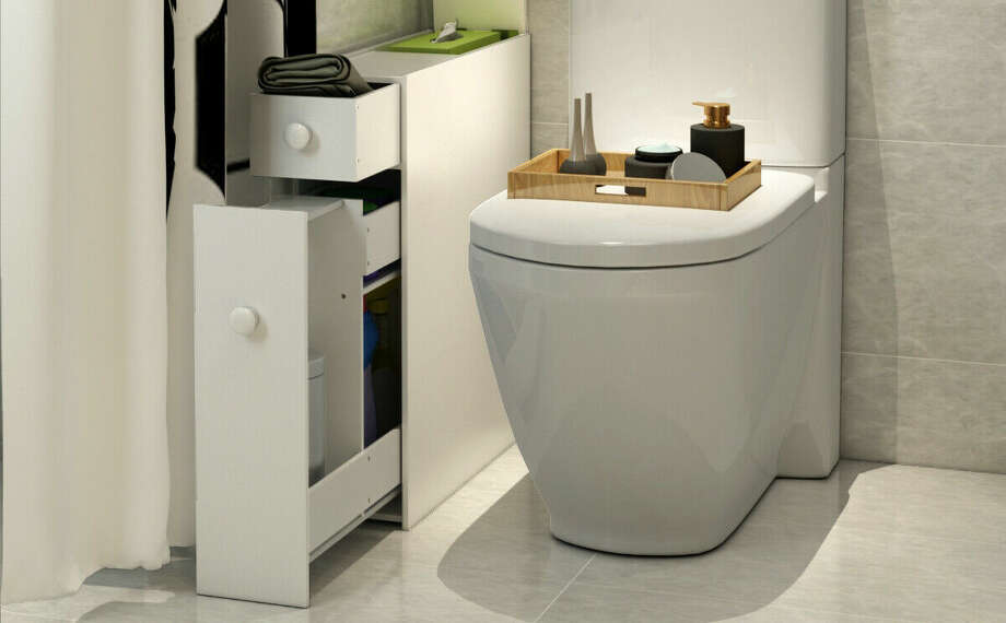 Wooden Bathroom Floor Cabinet Wooden Free Standing Storage