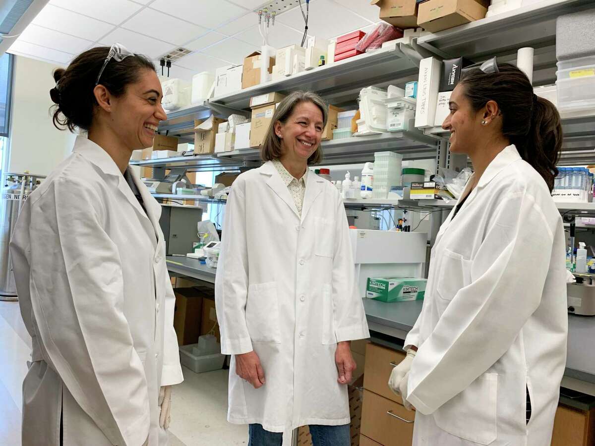 From left, Mary Natoli, Rebecca Richards-Kortum and Kathryn Kundrod are bioengineers at Rice University. Richards-Kortum is Rice’s Malcolm Gillis University Professor, professor of bioengineering and director of the Rice 360° Institute for Global Health Technology. Kundrod and Natoli are Ph.D. students.