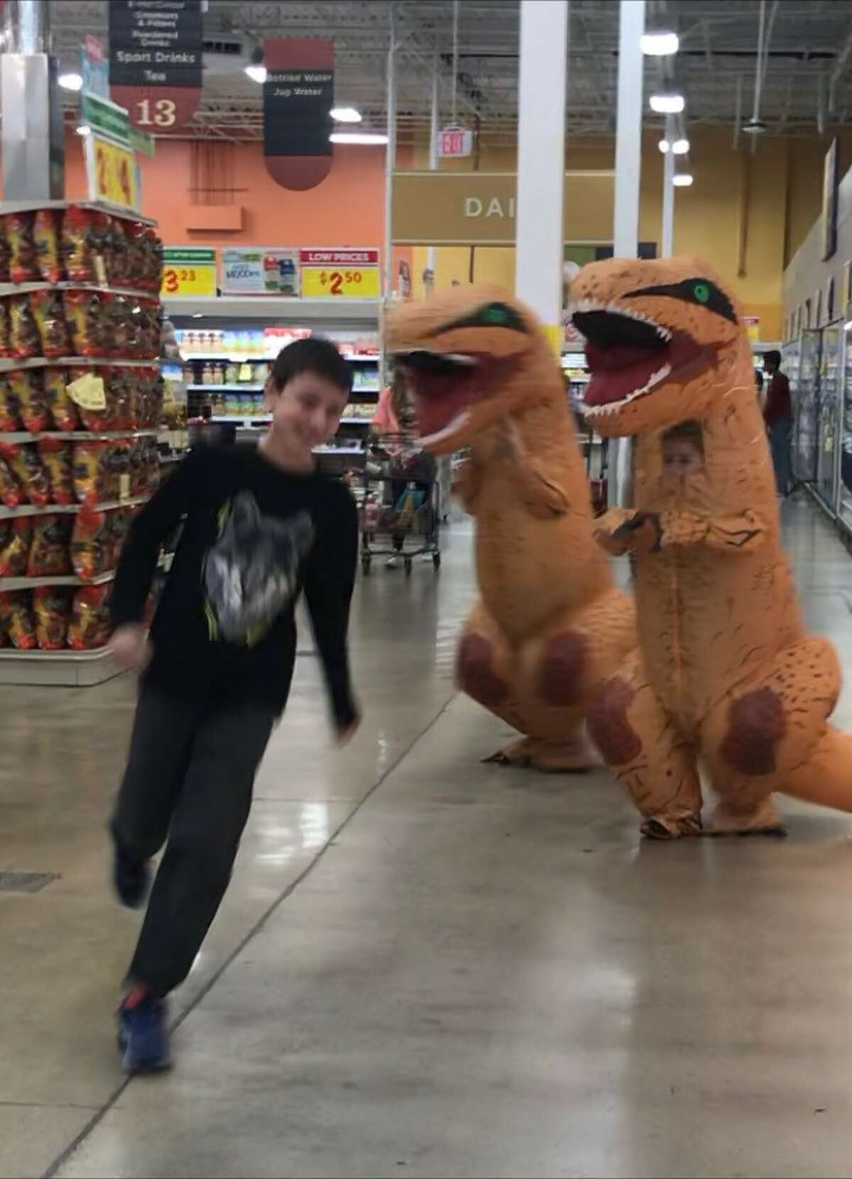 'A breath of fresh air' San Antonio kids wear dinosaur costumes to