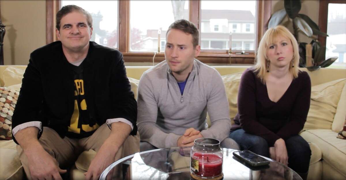 (From left) Ronald B Martin, Justin Alvis and Mindy Miner in "Welcome Home" (image courtesy Bobby Chase / "Welcome Home")