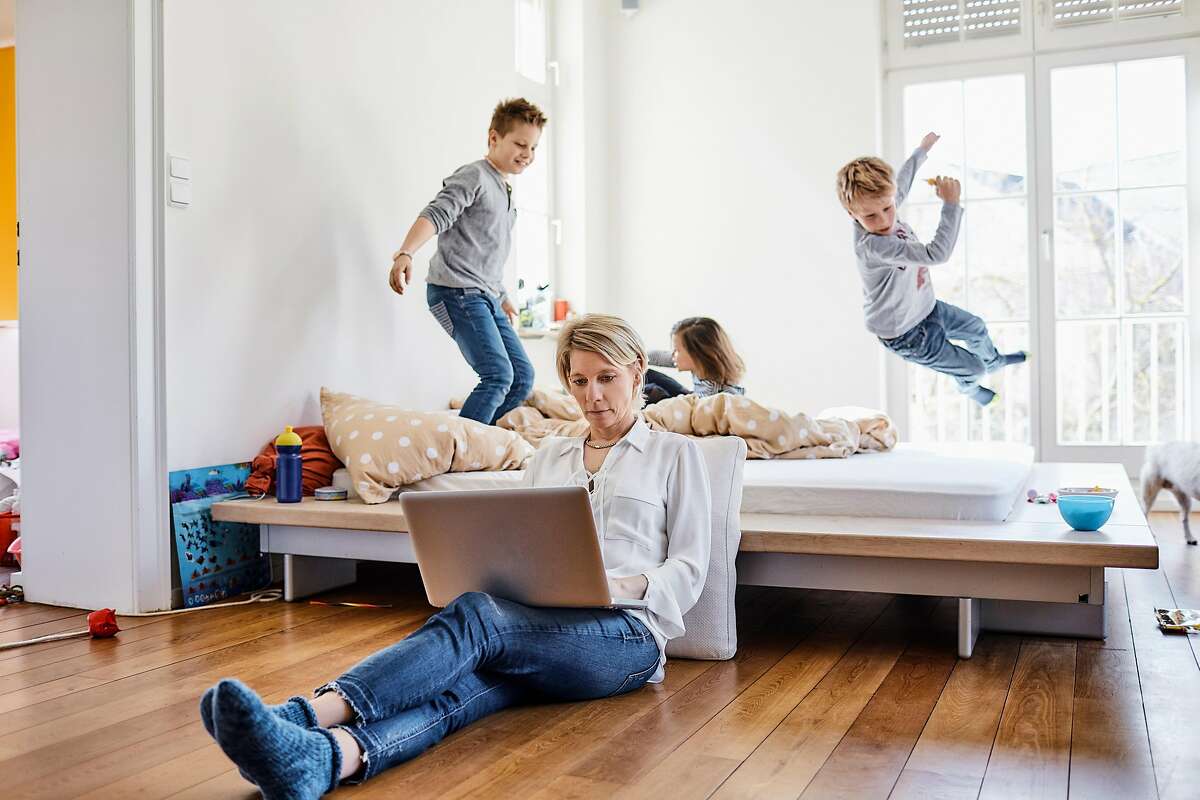 Parent working at home