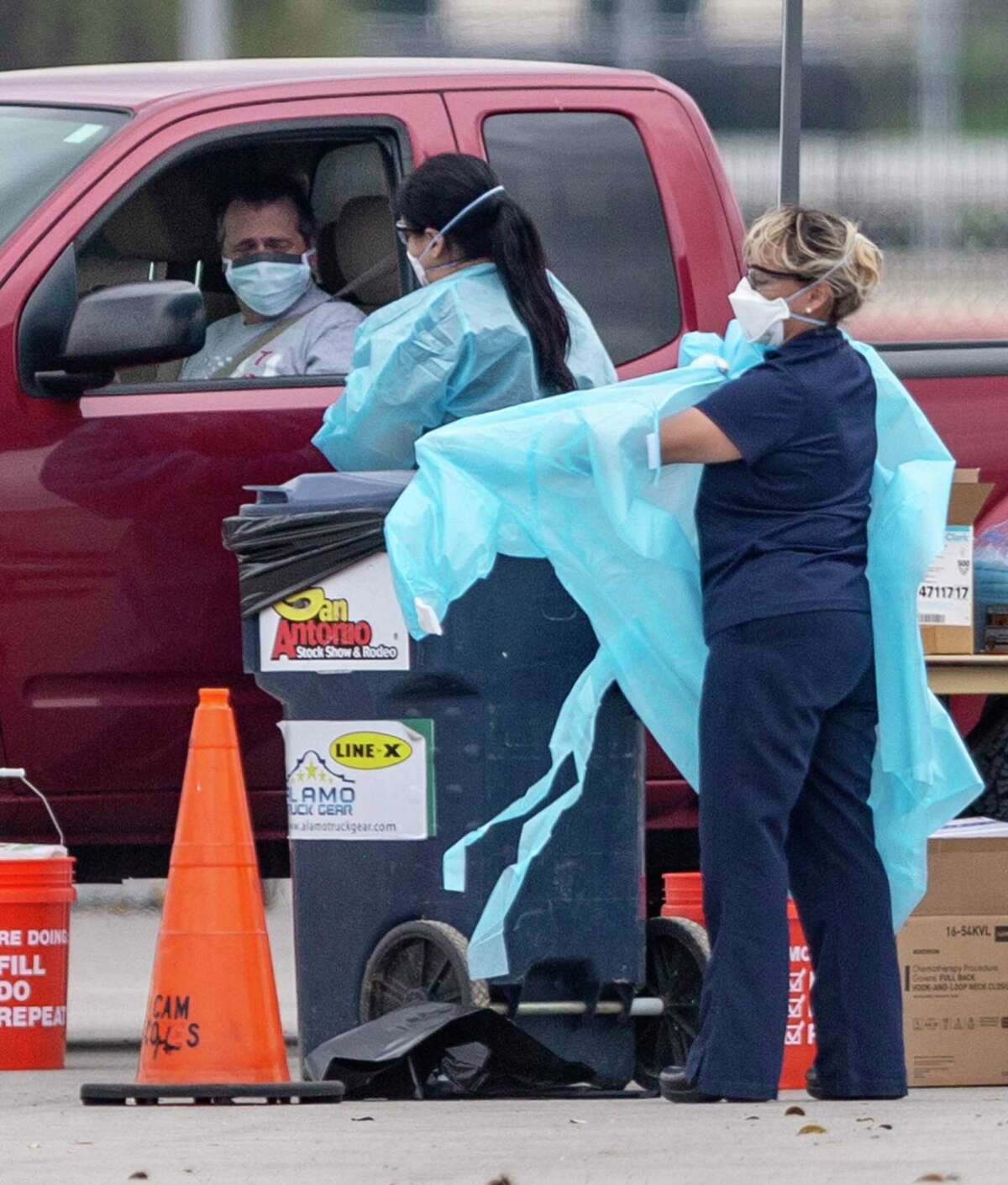 As more people are tested for coronavirus in Bexar County, including at this drive-up test site, more cases are emerging. A woman in her 80s was the first person in Bexar County to die from a coronavirus infection. She died on Saturday, March 21, 2020, while in hospice care.