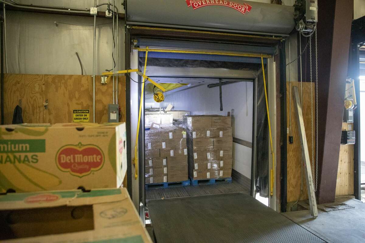 H-E-B dropped off a load of 56,000 pounds of protein Wednesday, March 18, 2020 at the West Texas Food Bank in Odessa. Jacy Lewis/Reporter-Telegram