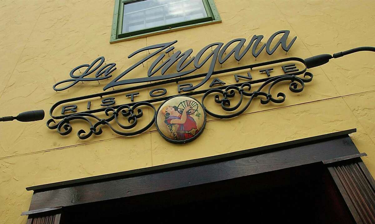sign for La Zingara in Bethel