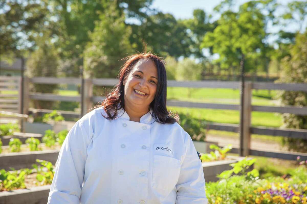 Neena Perez, manager of the Commons at Grace Farms in New Canaan, is leading a team to cook meals for people in need who are served by Fairfield County organizations.