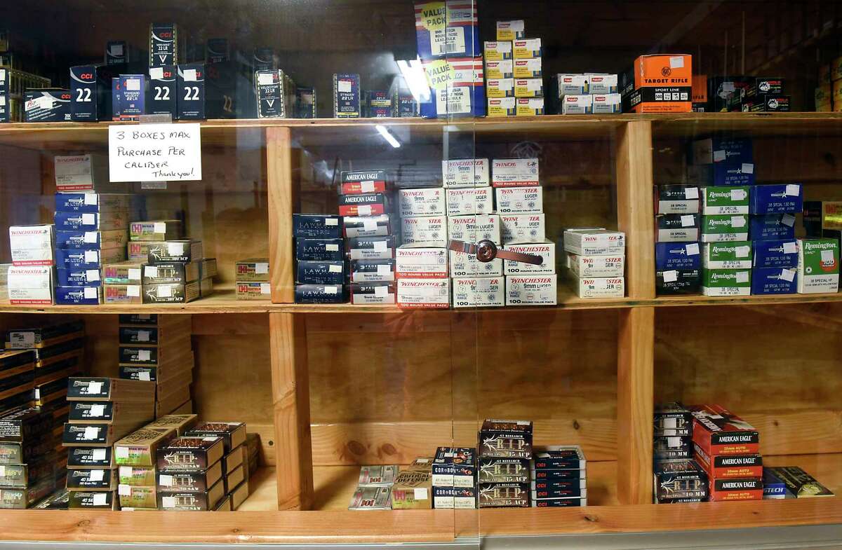 Ammunition is seen on display at Upstate Guns & Ammo store on Thursday, March 19, 2020 inSchenectady, N.Y. (Lori Van Buren/Times Union)