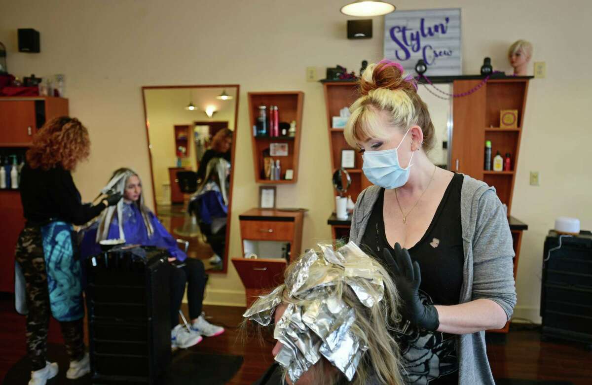 In photos Hair salons and reopen in Connecticut