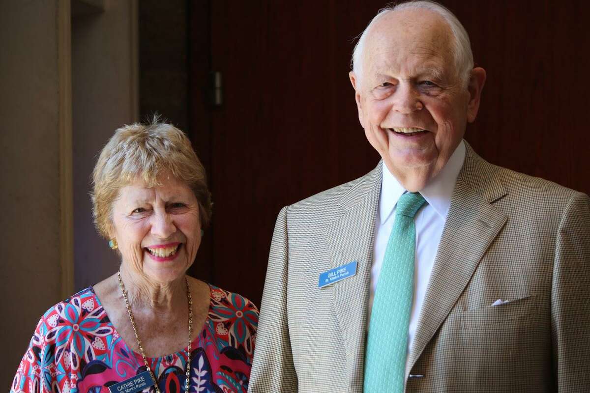 Cathie Pike with her husband, William, of New Canaan, who died Wednesday at age 91.