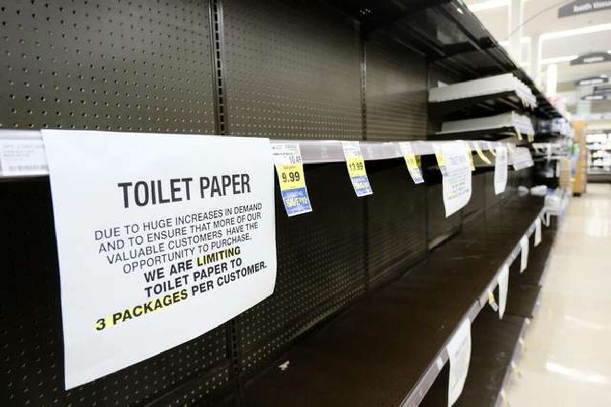 Toilet paper flying off the shelves again