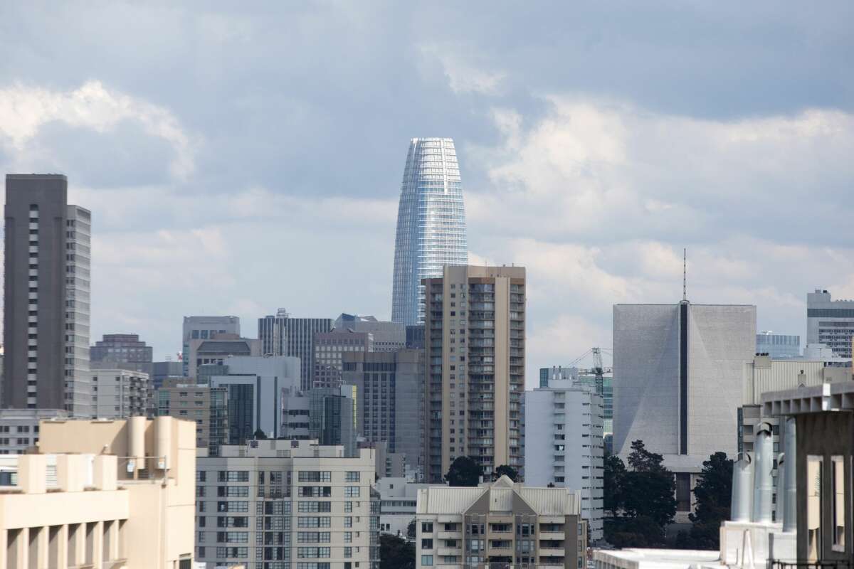 Salesforce Tower in San Francisco on March 20, 2020.
