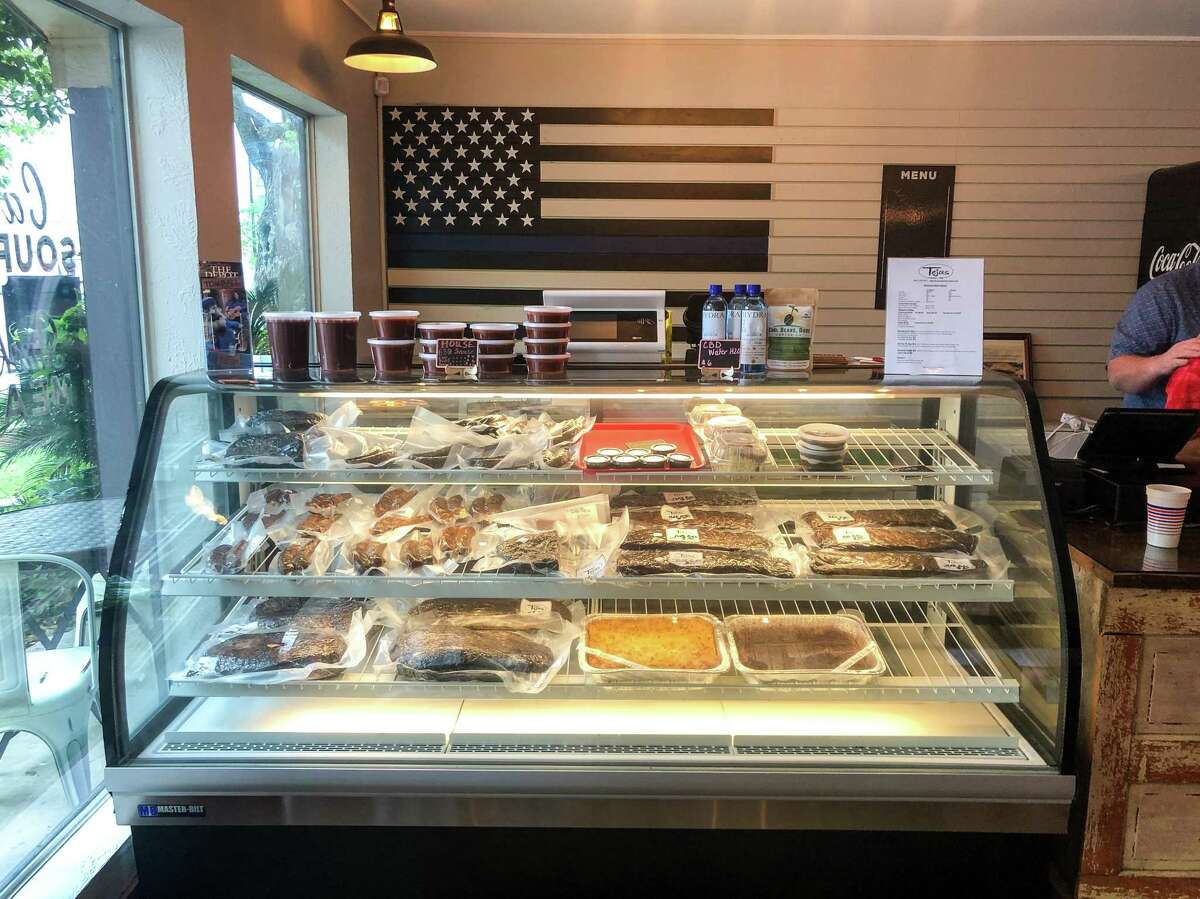 The to-go counter at Tejas Chocolate & Barbecue in Tomball