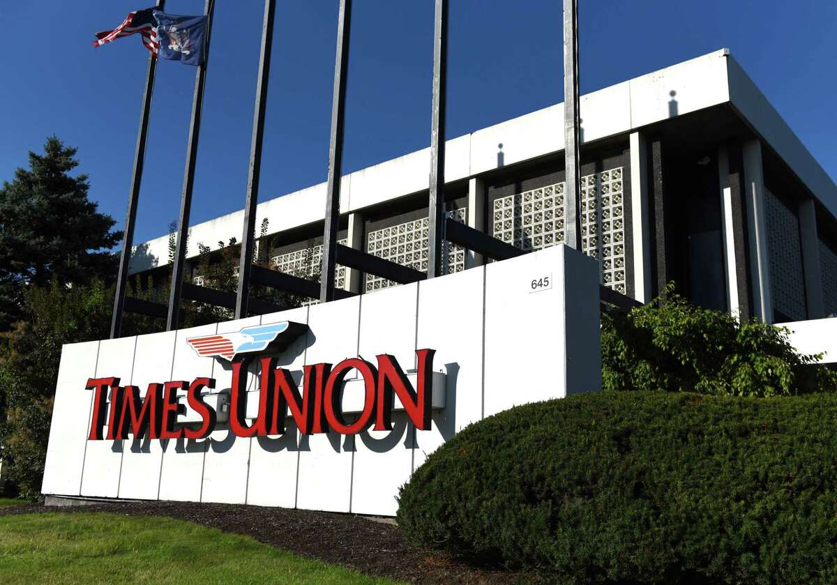 Exterior of the Times Union building on Friday, Sept. 2, 2016, at Albany-Shaker Road in Colonie, N.Y. 